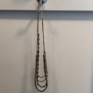 Beaded silver necklace